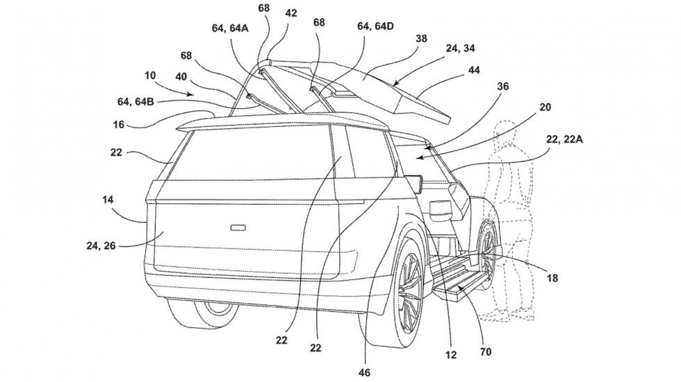 Ford: Πατέντα δείχνει SUV με τεράστια πόρτα που ανοίγει προς τα πάνω 